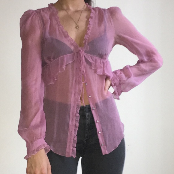 Dolce & Gabbana pink sheer top 💘 - Picture 1 of 4